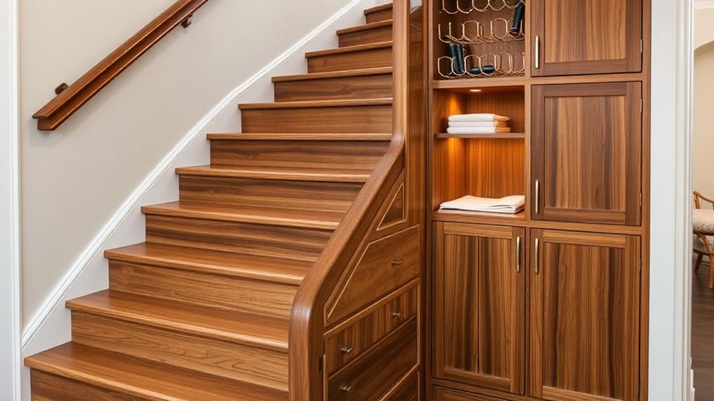 maximize staircase storage solutions