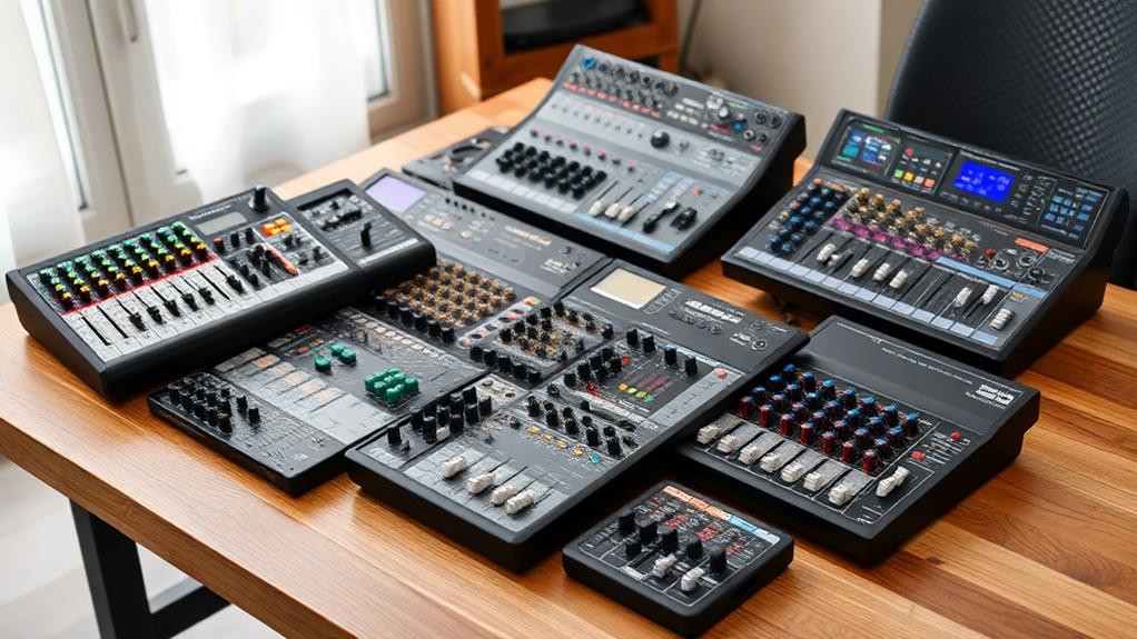 various audio mixer types