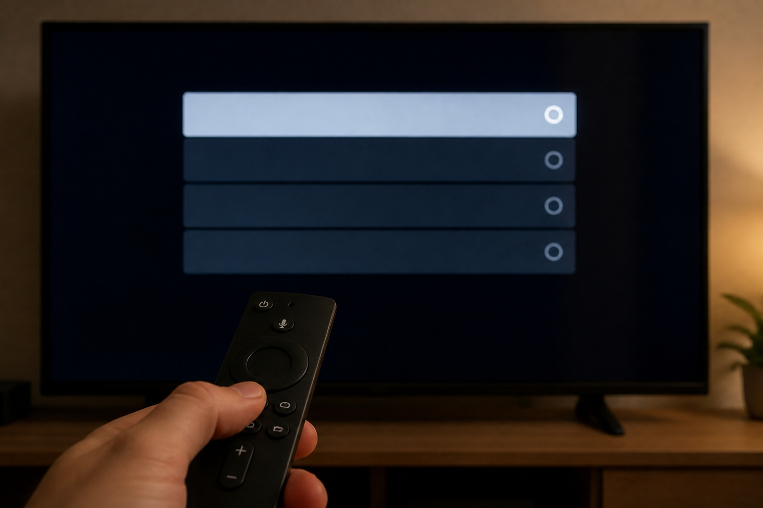 TV audio output format menu