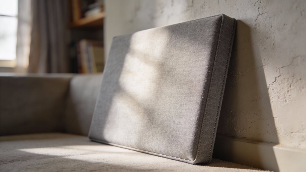 use acoustic panels rugs curtains and furniture