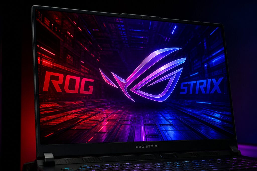 Close-up of the ASUS ROG Strix SCAR 18's Mini LED HDR display showing vivid color and contrast