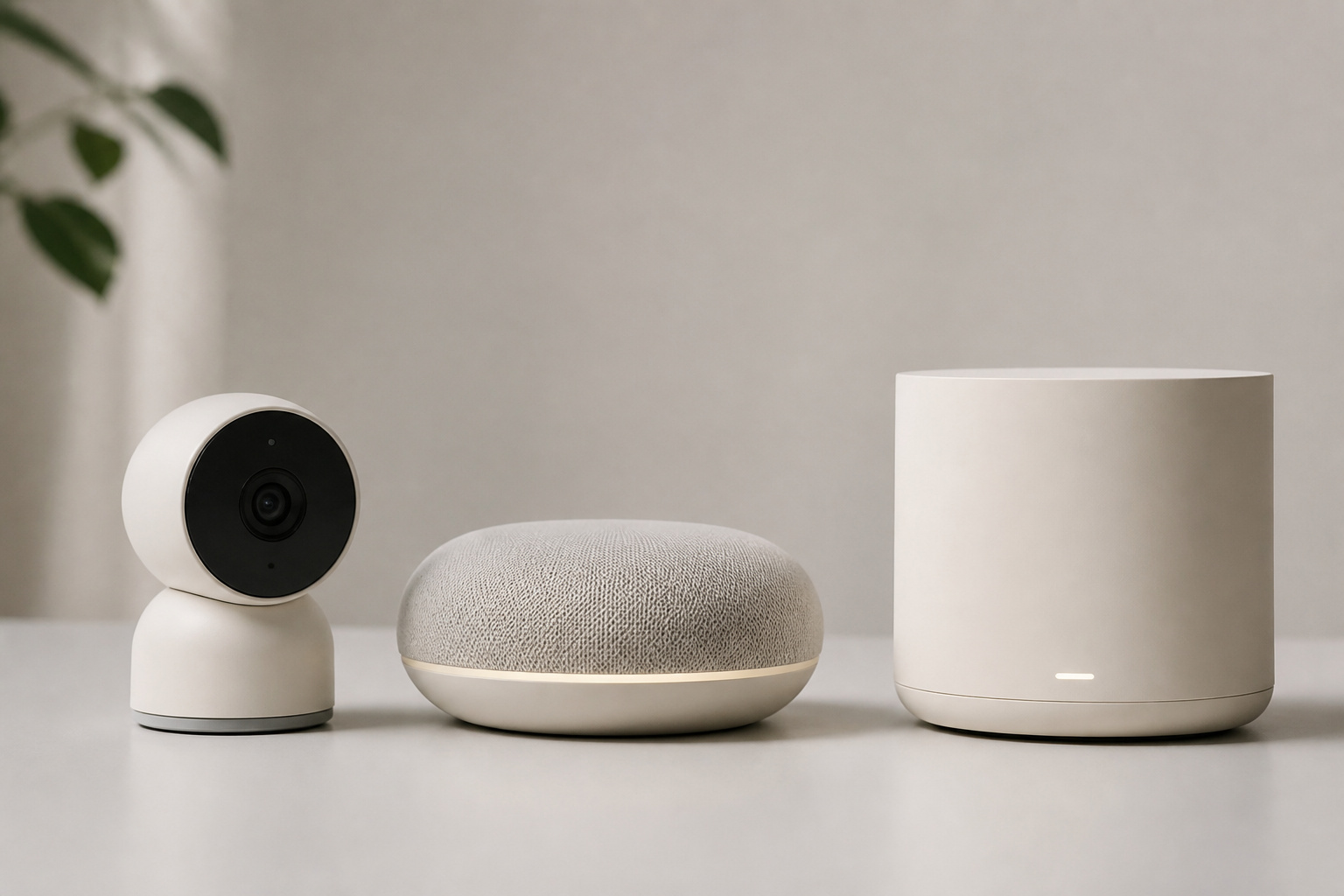 A matching set of smart home devices from a single cohesive product line