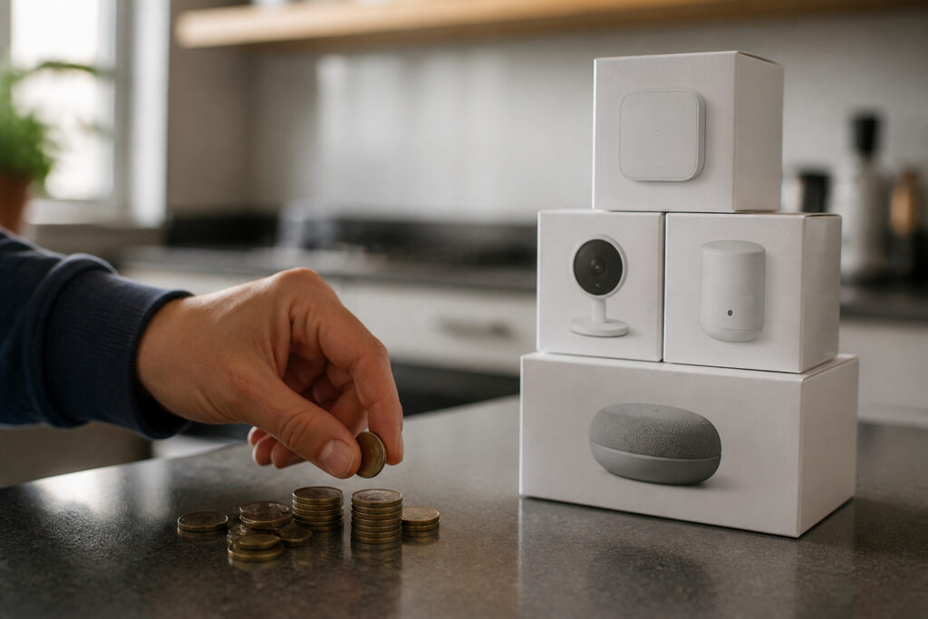 Budgeting for smart home device purchases at home