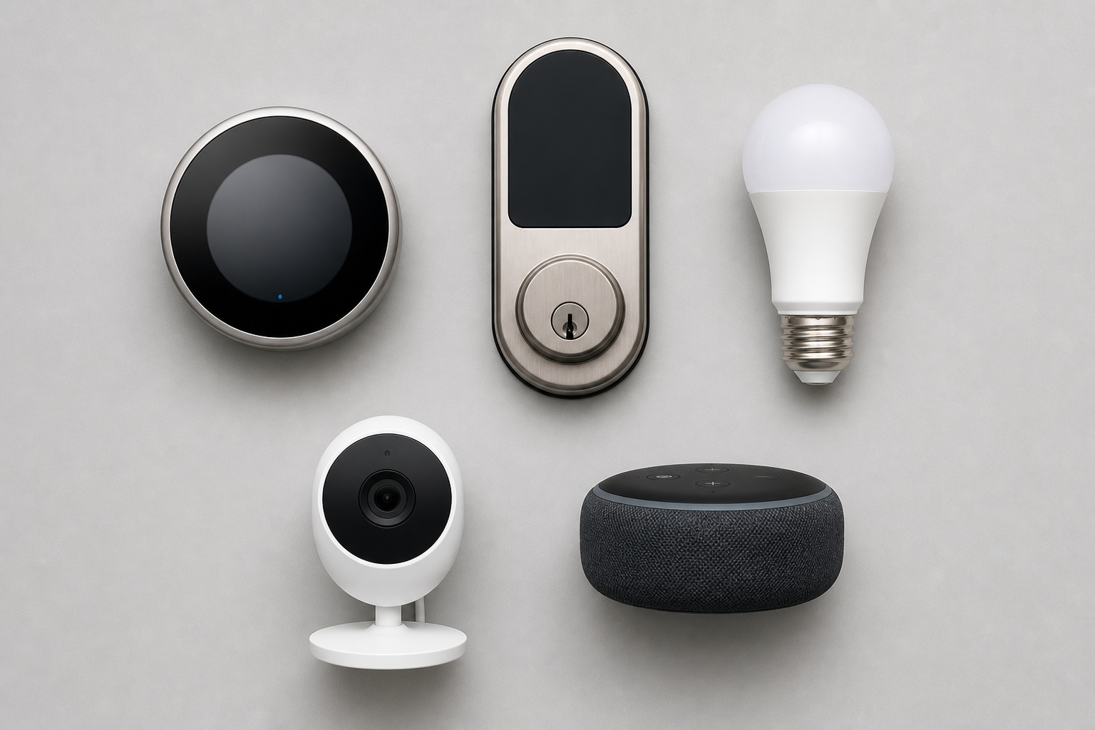 Grid of common smart home device categories
