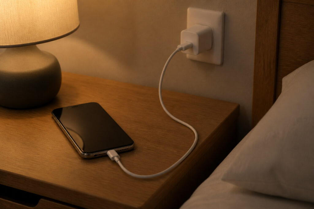 Smartphone charging with a USB-C cable