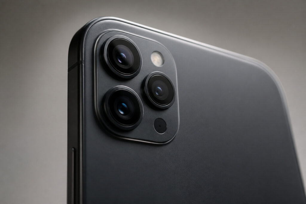 Close-up of a smartphone rear camera module