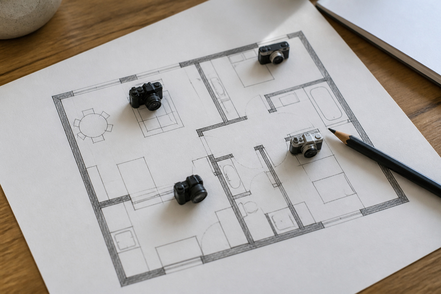 Planning camera placement on a floor plan