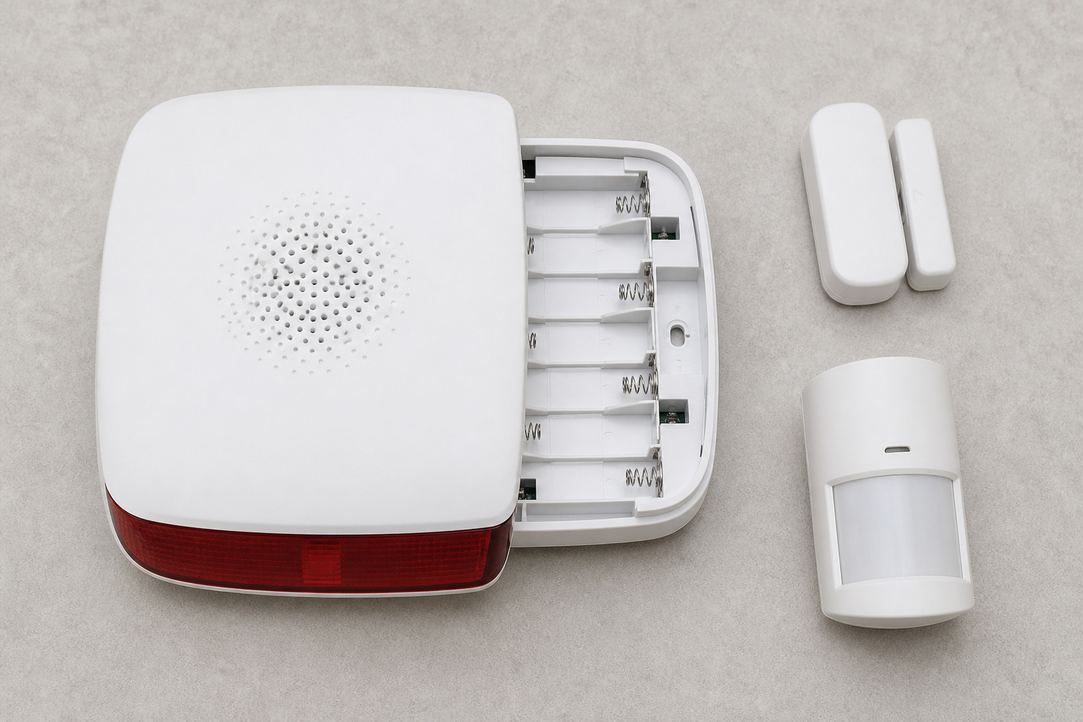 Base station with battery backup and sensors
