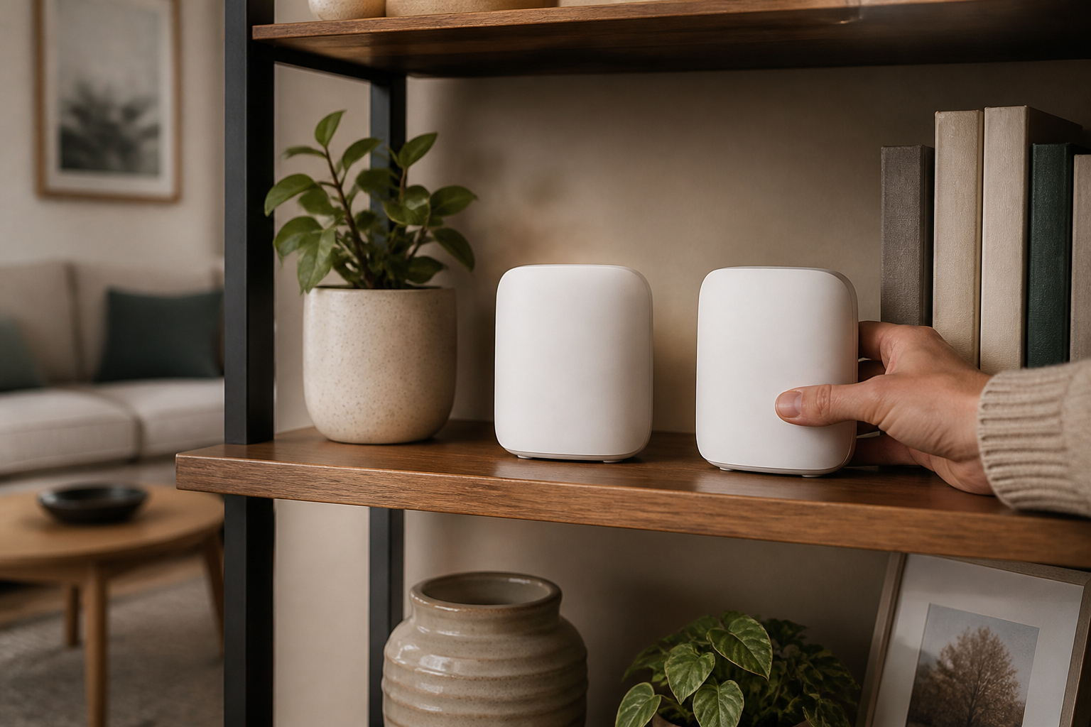 Adding a new mesh node on a bookshelf