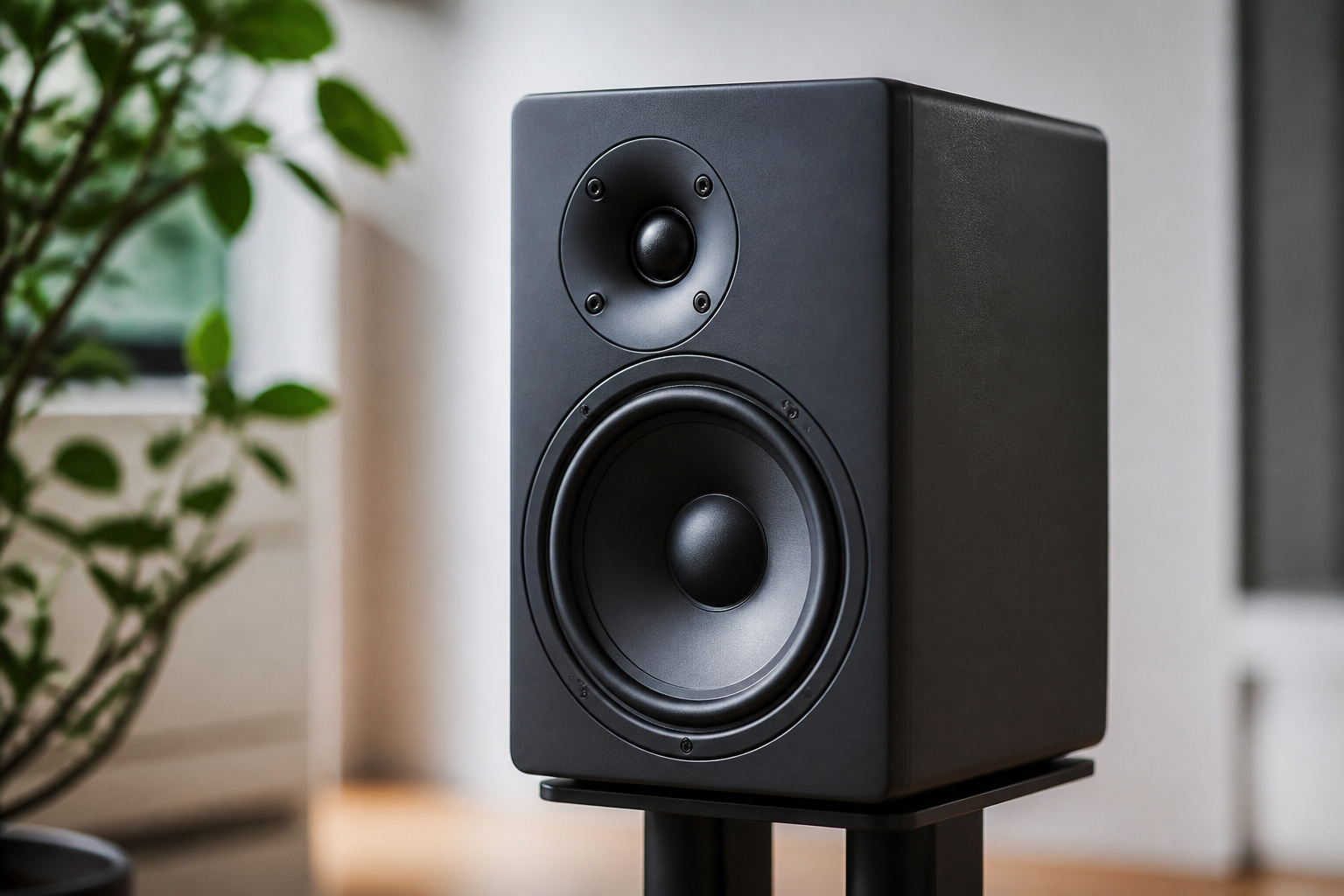 Speaker showing tweeter and woofer